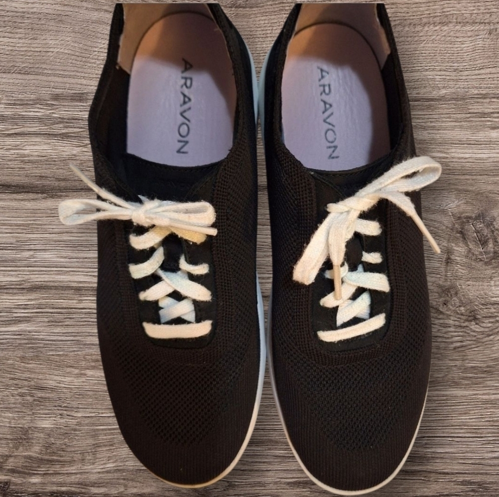 Aravon Black Tennis Shoes Sneakers Size 8